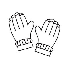 Girl and Groovy: Bold and Easy Coloring Page, Line art, Balck and white Image, Drawing, glove Coloring page