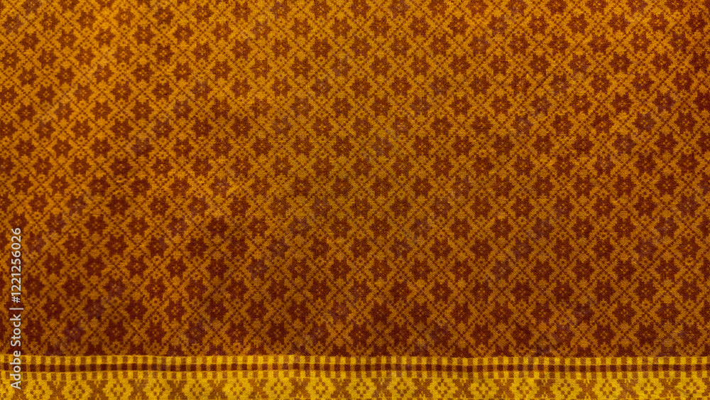 Poster a piece of cloth with a pattern of squares and circles