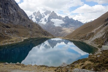 Stunning high-altitude lakes reflecting majestic mountains andes nature photography tranquil landscape panoramic view gigapixel quality