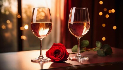 two glasses of champagne