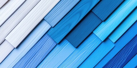 Obraz premium Abstract blue toned wooden planks background with textured surfaces