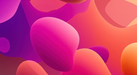 Abstract Fluid Forms: Captivating digital artwork showcasing flowing, abstract shapes with gradients of vibrant, warm colors, creating a mesmerizing visual experience.