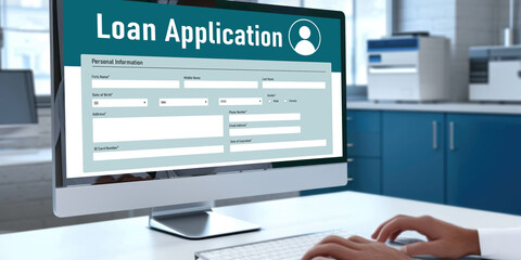 Online loan application form for brisk digital information collection on the internet network