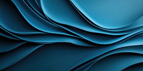 Obraz premium Abstract waves of blue layers creating smooth flowing patterns