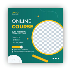 education instgram post design, education poster design, online course socila media post