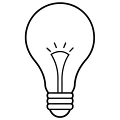 A light bulb icon with a glowing filament and a screw base.