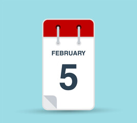 February 5 calendar icon