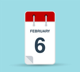 February 6 calendar icon