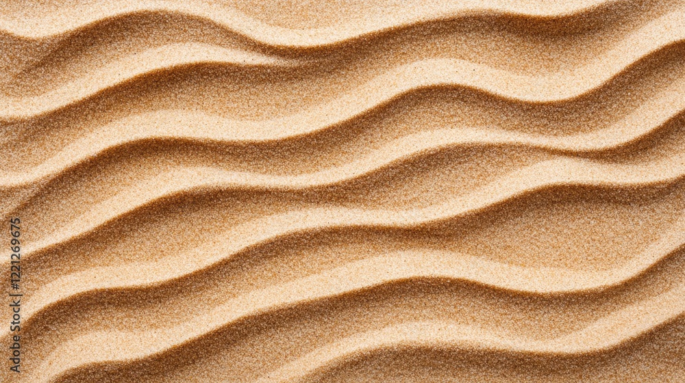 Aufkleber close-up of rippled sand, creating a textured pattern of light and shadow
