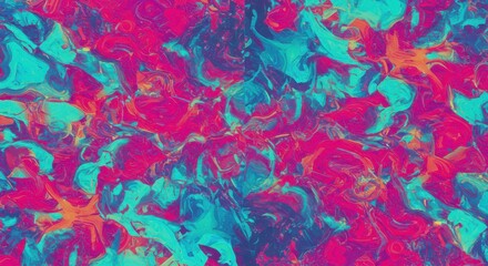 Vibrant Swirls: A captivating display of vivid colours swirl together, creating an abstract explosion of hues, perfect for background and design elements.