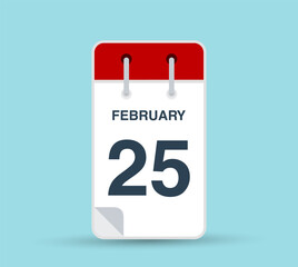 February 25 calendar icon
