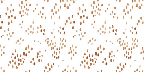 Warm brown dots create a textured design on a crisp white background, enhancing a minimalist aesthetic
