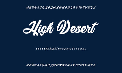 Hardest Brush Font. Hand Lettering Sketch Font. Vector Alphabet