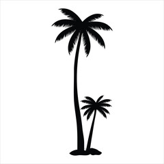 Naklejka premium palm tree silhouette