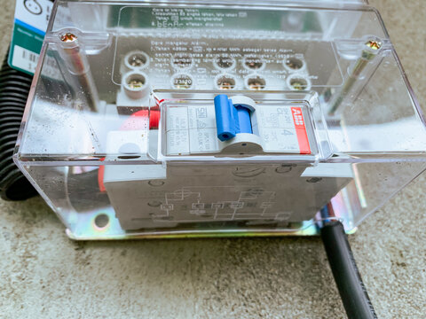 South Sulawesi, Indonesia - January 12, 2025: PLN Indonesia of electric meter.