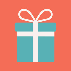 A gift box icon with a bow on top and clean straight lines.