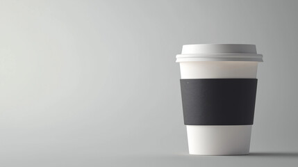 blank take away coffee cup isolated on white background