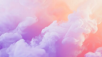 A soft pastel gradient background blends shades of lavender, peach, and pale pink, featuring a smooth texture that creates a dreamy, calm atmosphere with gentle lighting casting delicate shadows.