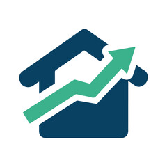 Home growth icon vector