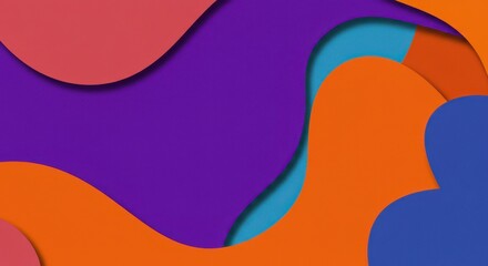 Vibrant Flow: An abstract design of dynamic flowing shapes in a harmonious blend of vibrant colors, evoking a sense of movement and creativity.