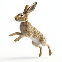 Obraz premium rabbit, rabbit cartoon, rabbit wild, rabbit bunny on white background, 3D cartoon