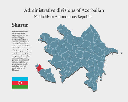 Map Azerbaijan, Nakhchivan Autonomous Republic
