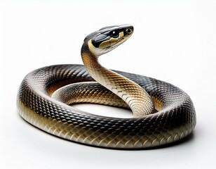 Fototapeta premium close up of a snake isolated on white background