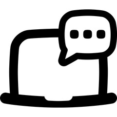 laptop message