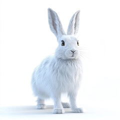 Obraz premium rabbit, rabbit white, rabbit cartoon, rabbit wild on white background