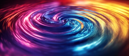 Visually captivating abstract spiral swirl of dynamic fluid movement and vibrant electric multicolored energy  A mesmerizing hypnotic pattern that evokes a sense of power transformation