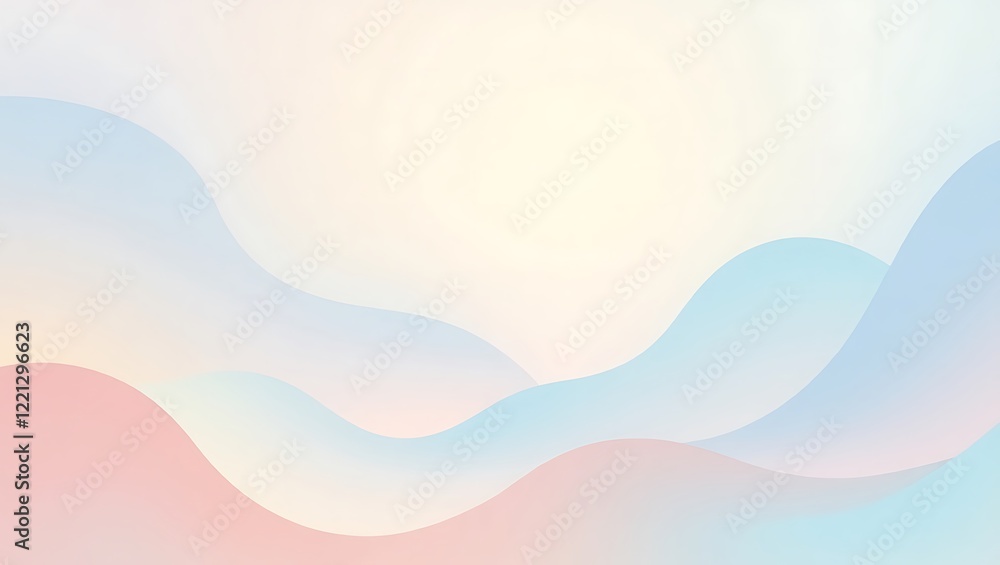 Poster abstract pastel background with waves. generative ai.