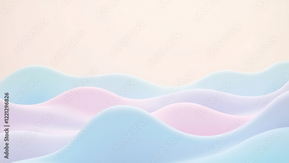 Poster abstract pastel background with waves. generative ai.