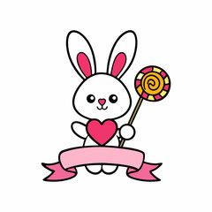 easter bunny with eggs