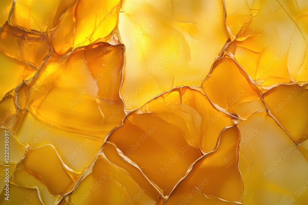 Poster modern epoxy background showcasing vibrant golden layers with intricate patterns and refined lightin