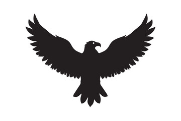 Obraz premium Powerful Silhouette of a Soaring Eagle