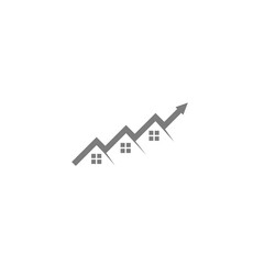 Profit house sale icon isolated on white background