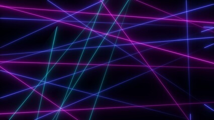 neon line illustration on black background. creating a futuristic, abstract design.