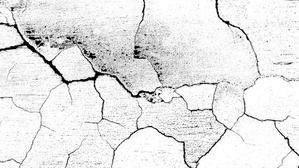 Wall Crack Illustration – Flat Editable of Fracture Surface, Broken Wall, and Rift on Ground or Ice