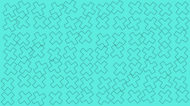 Seamless Pattern Background. Plus Sign are Spinning and vibrating with sky blue background 