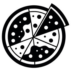 slice of pizza vector illustration
