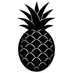 Obraz premium pineapple on a white background vector illustration