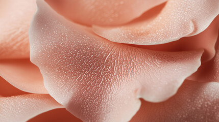 Fototapeta premium Coral Pink Rose Petals Close Up Soft Curves and Hues