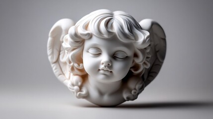 Serene Cherubic Angel Sculpture: A Symbol of Peace and Innocence