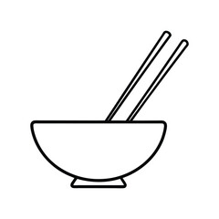 chopsticks on the bowl