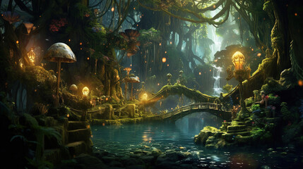Enchanted Forest Paradise: A Mysterious Wonderland