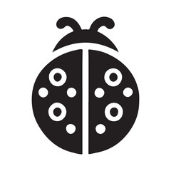 Charming Ladybug Silhouette Vector Art