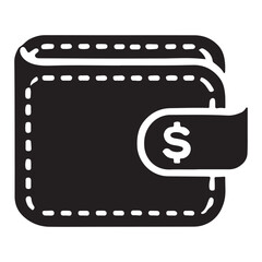 Wallet Silhouette Vector Illustration