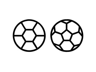 2 same Soccer Ball icon on the white background.