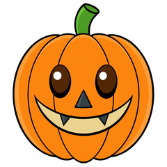 halloween pumpkin isolated on white