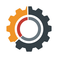 Gear motion setting icon vector art 